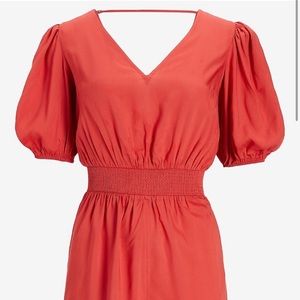 NWT Express XL Baked Apple V Neck Puff Sleeve Romper